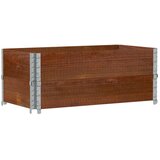  Okviri za palete 2 kom smeđi 100 x 50 cm od masivne borovine | shoptok.hr