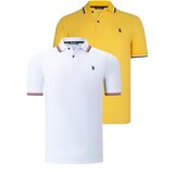 Dewberry DUAL SET T8594 MENS T-SHIRT-WHITE-YELLOW | Shoptok.si