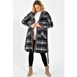 Dewberry Z6605 LADIES' COAT-PLAID COFFEE | Shoptok.si