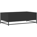 vidaXL Klubska mizica črna 100x57x35 cm inženirski les in kovina | Shoptok.si