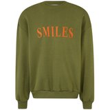 Smiles Majica 'Jay' oliva / korala | Shoptok.si