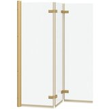  Ograda za tuš Zlatno 130 x 138 cm ESG staklo i aluminij | Eponuda.com