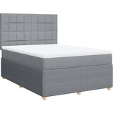 Maison Chic Box spring postelja - Vzmetna postelja z vzmetnico svetlo siva 160x200 cm žamet SL11525, (21903439) | Shoptok.si