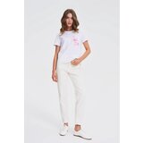 Marisse White T-Shirt With A Print On The Pocket Cene