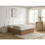 Bobochic Paris Smeđi bračni krevet od iverice u dekoru breze s prostorom za odlaganje/bez uzglavlja s podnicom 140x190 cm Mara – | shoptok.hr