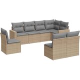  8-dijelni set vrtnih sofa od poliratana s jastucima bež | shoptok.hr