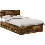  Krevetna konstrukcija s ladicama Dimljeni Hrast 120 x 190 cm | shoptok.hr