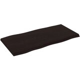 vidaXL Mizna plošča temno siva 100x50x4 cm obdelana trdna hrastovina | Shoptok.si