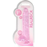 REALROCK prozoren realističen dildo - roza (22cm) | Shoptok.si