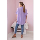 Kesi Short-sleeved cotton shirt violet | shoptok.hr