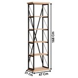 Hanah home Bookshelf, bež Slike