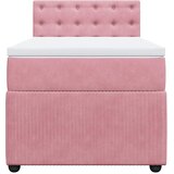 Box spring krevet s madracem ružičasti 90x200 cm baršunasti | shoptok.hr