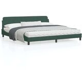  Okvir za krevet s uzglavljem tamnozeleni 200x200 cm baršunasti | shoptok.hr