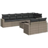 Maison Chic Seti vrtnega pohištva - Vrtna garnitura - Vrtni pohištvo set 9-delna z blazinami siv poli ratan, (21805107) | Shoptok.si