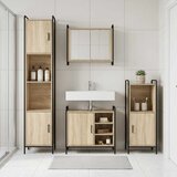  Set ormarića za kupaonicu 2 kom. Hrast sonoma 65 5 x 34 x 61 cm - Hrast sonoma Ormar s umivaonikom (1 vrata i 1 polica) + viseći | shoptok.hr