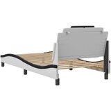  Okvir kreveta Viana s LED-om bez madracabijelo-crni 100 x 200 cm | shoptok.hr