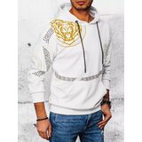 DStreet Bluza męska z kapturem i nadrukiem biała | Shoptok.si
