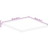 Stolna ploča 50 x 50 x 2,5 četvrtasta od masivnog drva manga | shoptok.hr