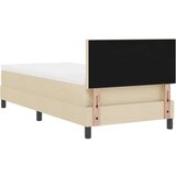 Box Postelja z vzmetnico z vzmetnico krema 100 x 200 cm blago, (5000126666) | Shoptok.si