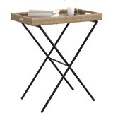  Sklopivi stol s pladnjem bež 65 x 40 x 75 cm od poliratana | shoptok.hr