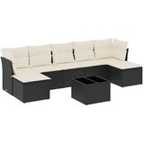  8-dijelni set vrtnih sofa od poliratana s jastucima crni | shoptok.hr