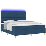 vidaXL Postelja z vzmetnico z vzmetnico Modra 180 x 200 cm blago, (5000127455) | Shoptok.si