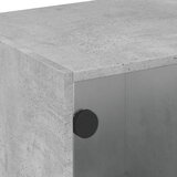  Stolić za kavu sa staklenim vratima boja betona 68x50x42 cm | shoptok.hr