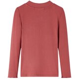 vidaXL Dječja majica dugih rukava s kratkom dolčevitom tamnocrvena 104 | shoptok.hr