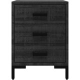 Noćni ormarići 2 kom crni 40 x 30 x 55 cm od masivne borovine | shoptok.hr