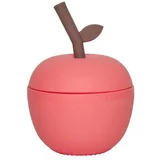 Rdeča silikonska otroška skodelica Apple –