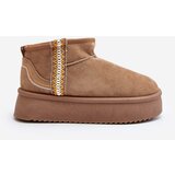 Boto Snow boots on platform with light brown pattern Udra | Shoptok.si