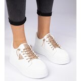 D/CEO marka niezdefiniowana White sneakers with champagne rhinestones Treysi | ePonuda.com