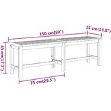  Vrtna klupa 150 x 35 x 45 cm od masivnog bagremovog drva | Eponuda.ba
