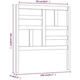  Posteljno vzglavje medeno rjavo 106x4x104 cm trdna borovina, (20643063) | Shoptok.si