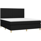  s oprugama i madracem crni 180x200 cm od tkanine | shoptok.hr