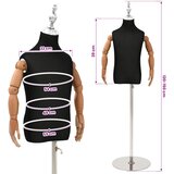  Podesiva lutka 120-150 cm s postoljem Uniseks PP Crna | shoptok.hr