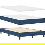 Box Spring Krevet s Madracem &amp LED Plavi 120x200 cm Tkanina | shoptok.hr