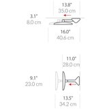simplehuman Stensko kozmetično povečevalno ogledalo z lučjo ø 20 cm Sensor – | Shoptok.si