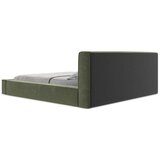 Makamii Zeleni tapecirani bračni krevet s prostorom za odlaganje s letvičnim okvirom 140x200 cm Noho - | shoptok.hr