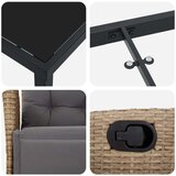vidaXL 3-delni vrtni jedilni set Bež Poli ratan | Shoptok.si