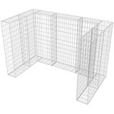  Gabionska ograda za dvije kante za otpad čelična 180x100x120 cm | shoptok.hr