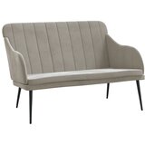  Klupa svjetlosiva 110 x 76 x 80 cm baršunasta | shoptok.hr