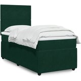 Box spring krevet s madracem tamnozeleni 100x200 cm baršunasti | shoptok.hr