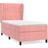 Box spring krevet s madracem ružičasti 100x200 cm baršunasti | shoptok.hr