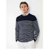 LC Waikiki Crew Neck Long Sleeve Striped Men's Sweatshirt