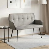  Dvosjed s metalnim nogama 2-sjedalo Svjetlosiva Baršun - Svjetlosiva | shoptok.hr