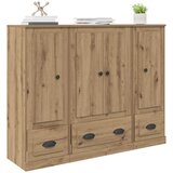 Highboard s ladicama 3 pcs Umjetnički hrast Konstruirano drvo | shoptok.hr