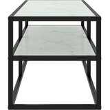 TV ormarić crni s bijelim mramornim staklom 100 x 40 x 40 cm | shoptok.hr
