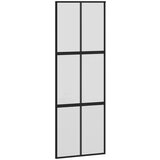  Klizna vrata s priborom crna 76 x 205 cm kaljeno staklo | shoptok.hr