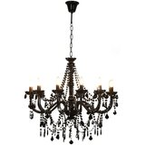 x Luster s perlama crni 12 žarulja E14 | shoptok.hr
